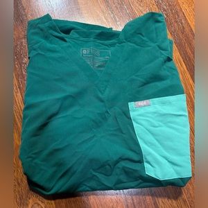 Green Figs Scrub Top